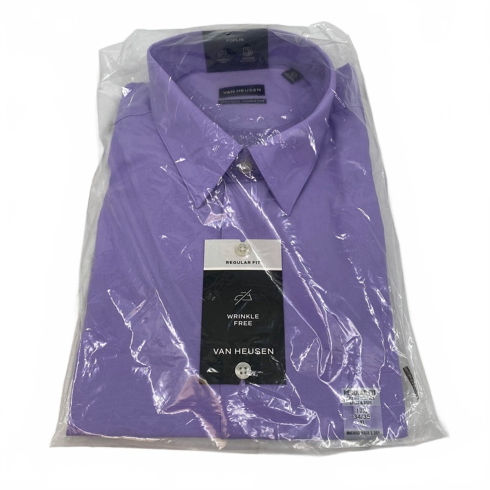 Van Heusen Purple Synthetic Polo Shirt | Men’s Size Regular 17